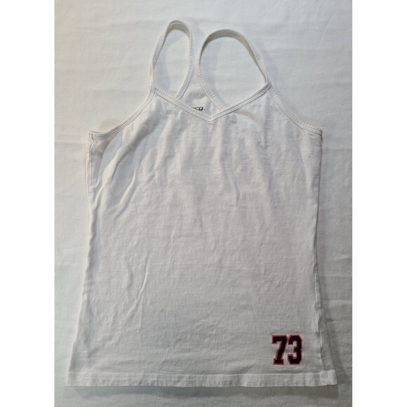 BCG 2-Pack Cotton Spaghetti Strap Tanks Medium Sporty Graphic Detail Gray/White - Picture 5 of 10